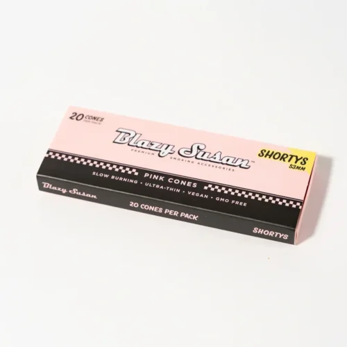 Blazy Susan Pink Paper Cones Shortys 53 mm