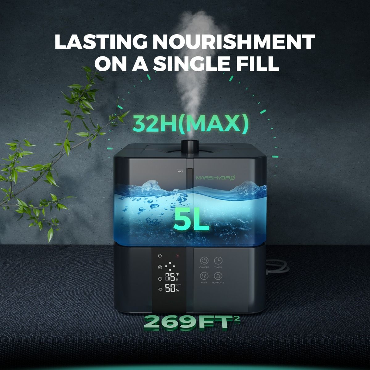 Mars Hydro 5L Ultrasonic Cool Mist Plant Humidifier