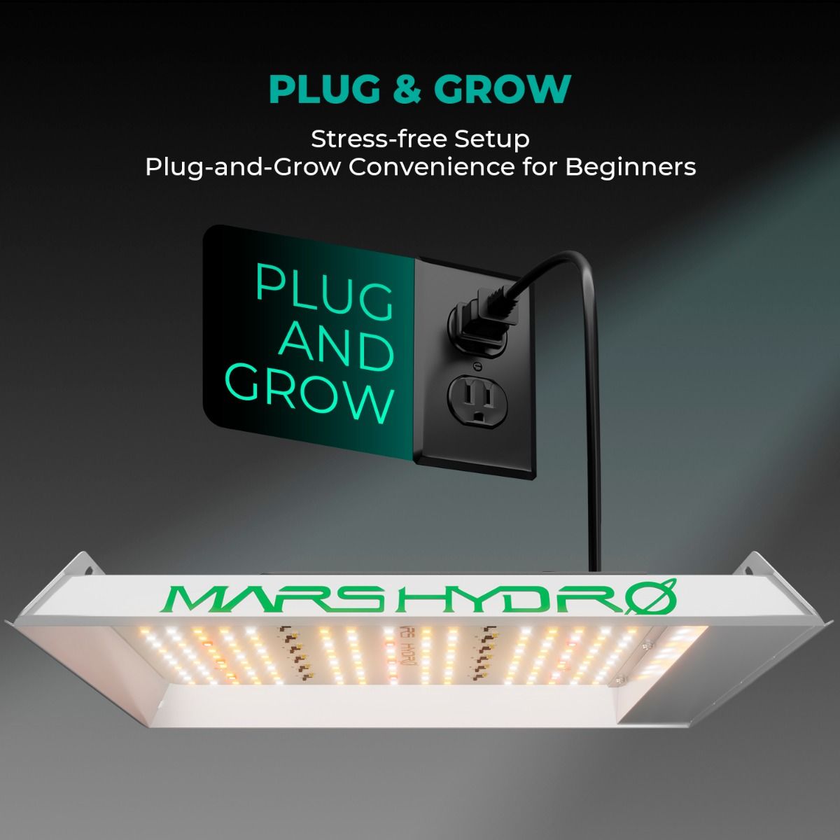 Mars Hydro TS 600 Essential 100W Full Spectrum LED Grow Light for Beginners